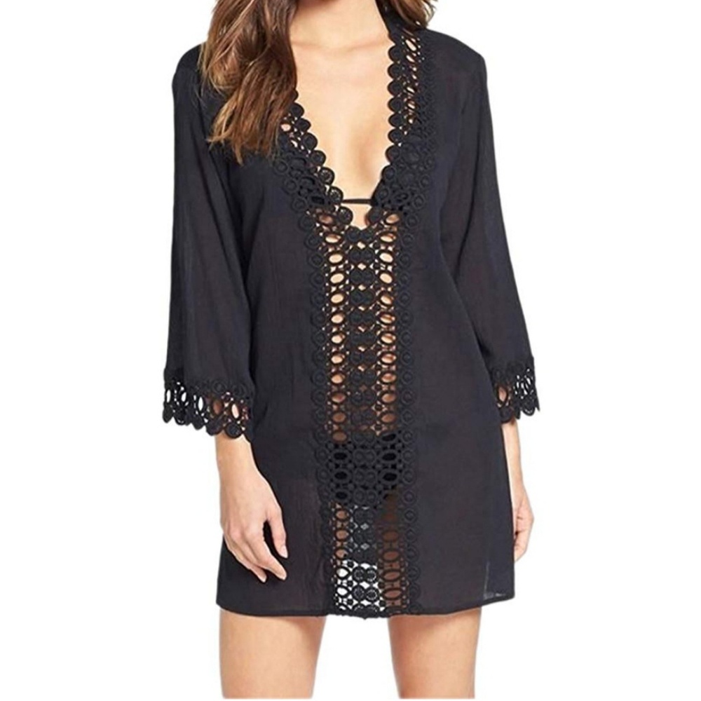 Small Med Brand New Floral Beachy Lace Cover Up